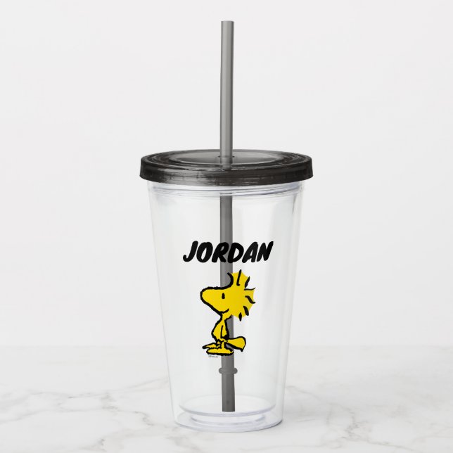 Woodstock Classic Design Pattern | Add Your Name Acrylic Tumbler (Front)