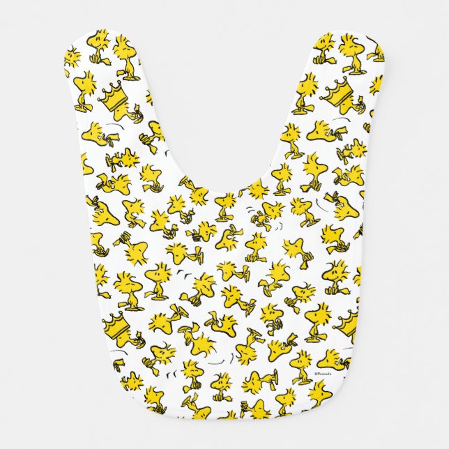Woodstock Classic Design Pattern Baby Bib (Front)