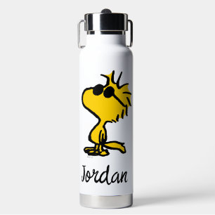 Woodstock Cool Sunglasses Pattern Add Your Name Water Bottle