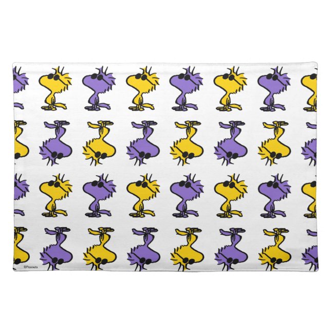 Woodstock Cool Sunglasses Pattern Cloth Placemat (Front)