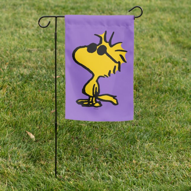 Woodstock Cool Sunglasses Pattern Garden Flag (In SItu)