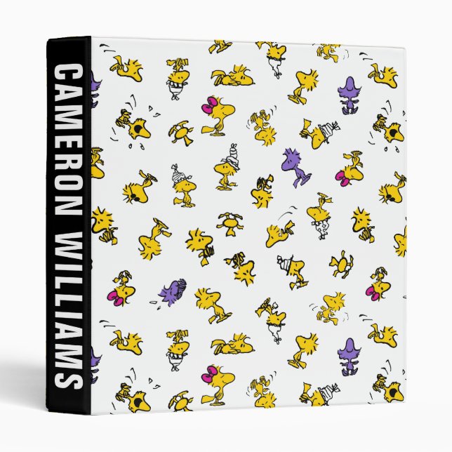 Woodstock Fun Pattern 3 Ring Binder (Front/Spine)