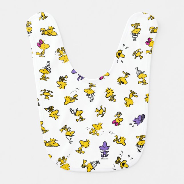 Woodstock Fun Pattern Baby Bib (Front)