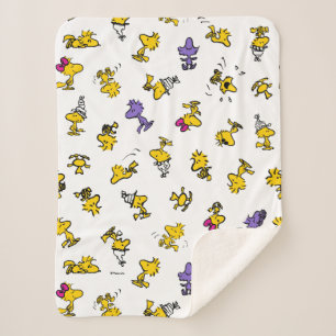 Woodstock Fun Pattern Sherpa Blanket