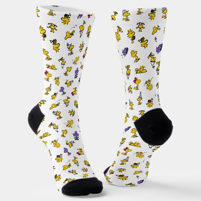 Woodstock Fun Pattern Socks (Angled)
