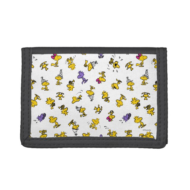 Woodstock Fun Pattern Tri-fold Wallet (Front)