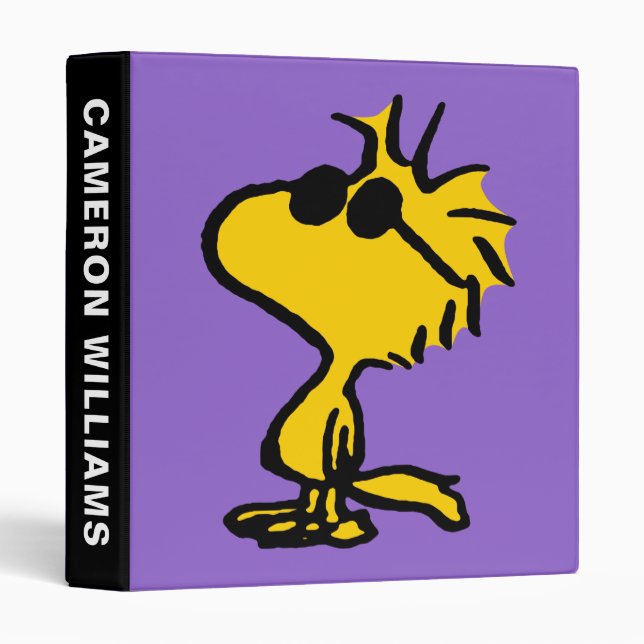 Woodstock In Sunglasses 3 Ring Binder (Front/Spine)