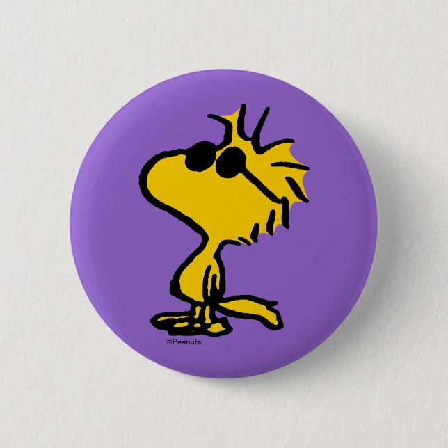 Woodstock In Sunglasses Button (Front)