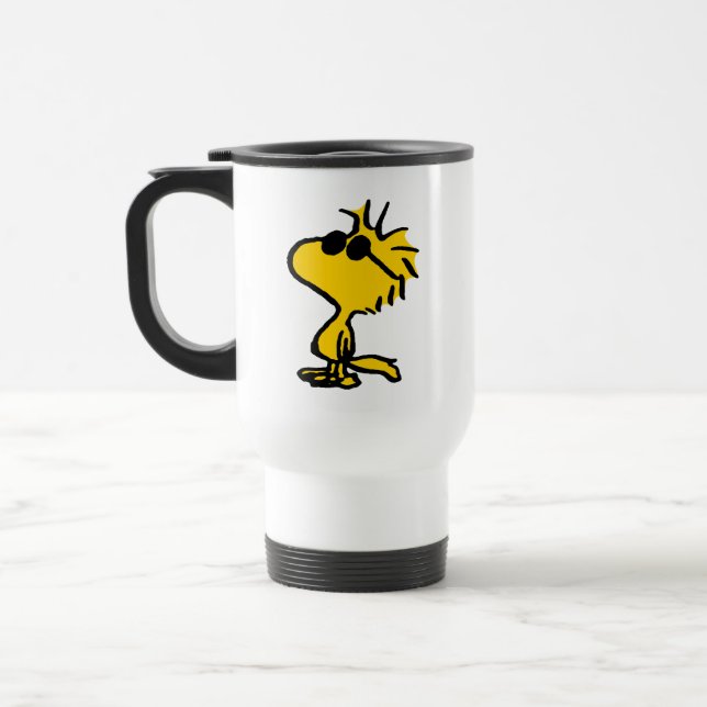 Woodstock In Sunglasses Travel Mug (Left)
