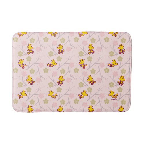 Woodstock Pink Cherry Blossom Pattern Bath Mat