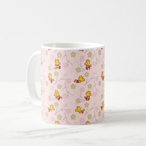 Woodstock Pink Cherry Blossom Pattern Coffee Mug