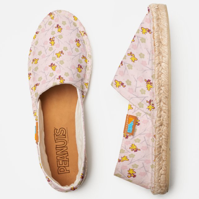 Woodstock Pink Cherry Blossom Pattern Espadrilles (Side)