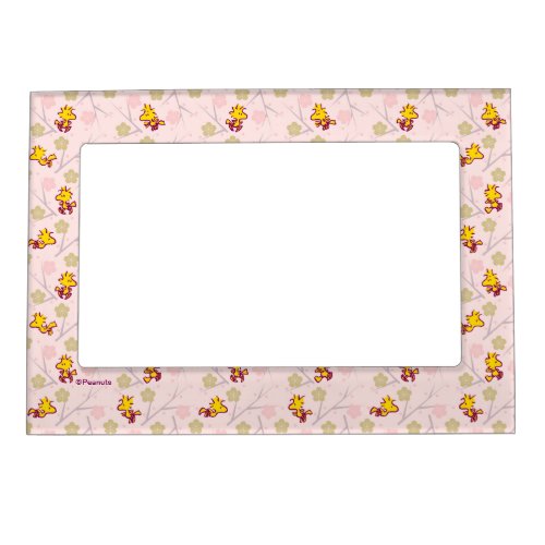 Woodstock Pink Cherry Blossom Pattern Magnetic Frame