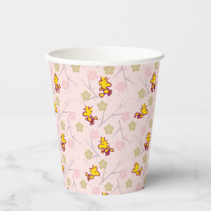 Woodstock Pink Cherry Blossom Pattern Paper Cups