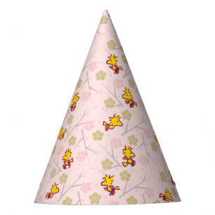 Woodstock Pink Cherry Blossom Pattern Party Hat