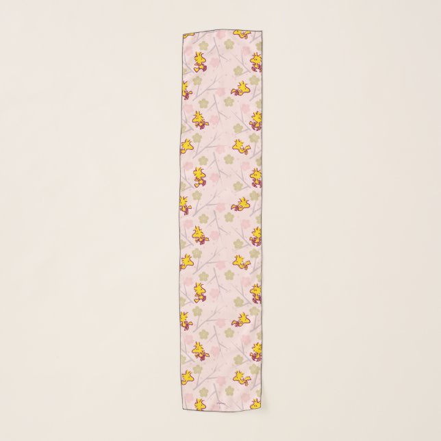 Woodstock Pink Cherry Blossom Pattern Scarf (Front)