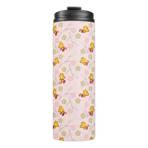 Woodstock Pink Cherry Blossom Pattern Thermal Tumbler