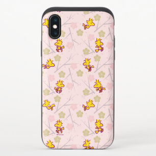 Woodstock Pink Cherry Blossom Pattern iPhone X Slider Case