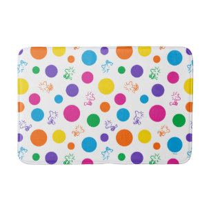 Woodstock Rainbow Polka Dot Pattern Bath Mat