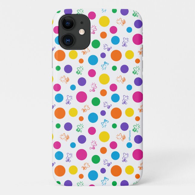 Woodstock Rainbow Polka Dot Pattern Case-Mate iPhone Case (Back)