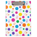 Woodstock Rainbow Polka Dot Pattern Clipboard