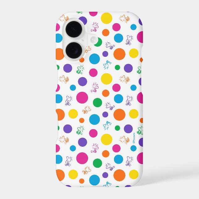 Woodstock Rainbow Polka Dot Pattern Iphone Case (Back)