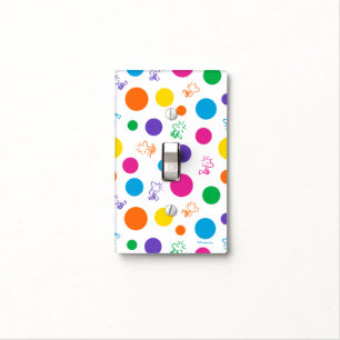 Woodstock Rainbow Polka Dot Pattern Light Switch Cover