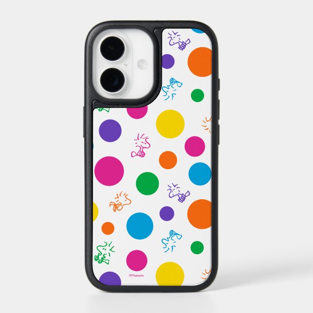 Woodstock Rainbow Polka Dot Pattern Otterbox iPhone Case (Back)