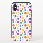 Woodstock Rainbow Polka Dot Pattern iPhone X Slider Case