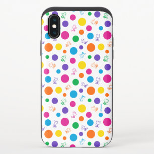 Woodstock Rainbow Polka Dot Pattern iPhone X Slider Case