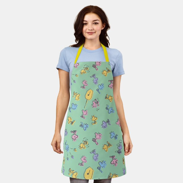 Woodstock Sugar Pop Art Pattern Apron (Worn)