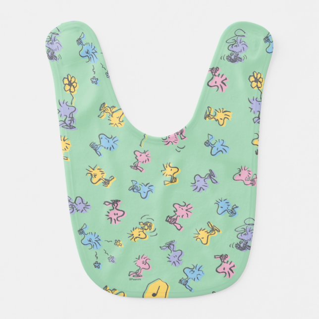 Woodstock Sugar Pop Art Pattern Baby Bib (Front)