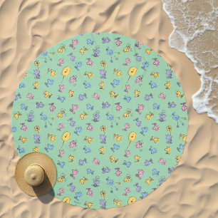 Woodstock Sugar Pop Art Pattern Beach Towel