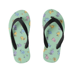 Woodstock Sugar Pop Art Pattern Kid's Flip Flops