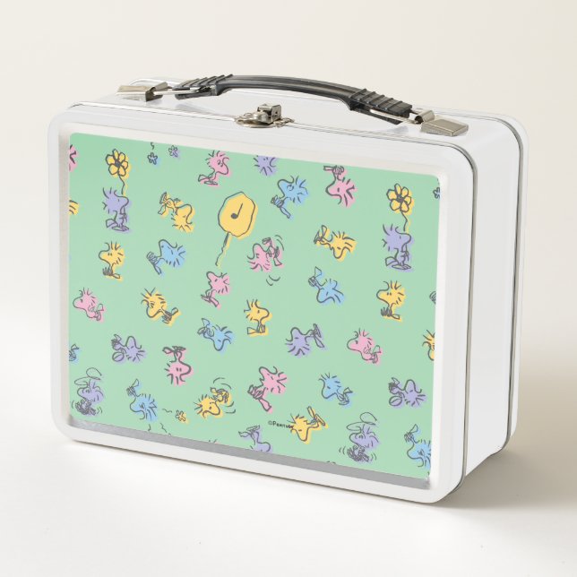 Woodstock Sugar Pop Art Pattern Metal Lunch Box (Front)