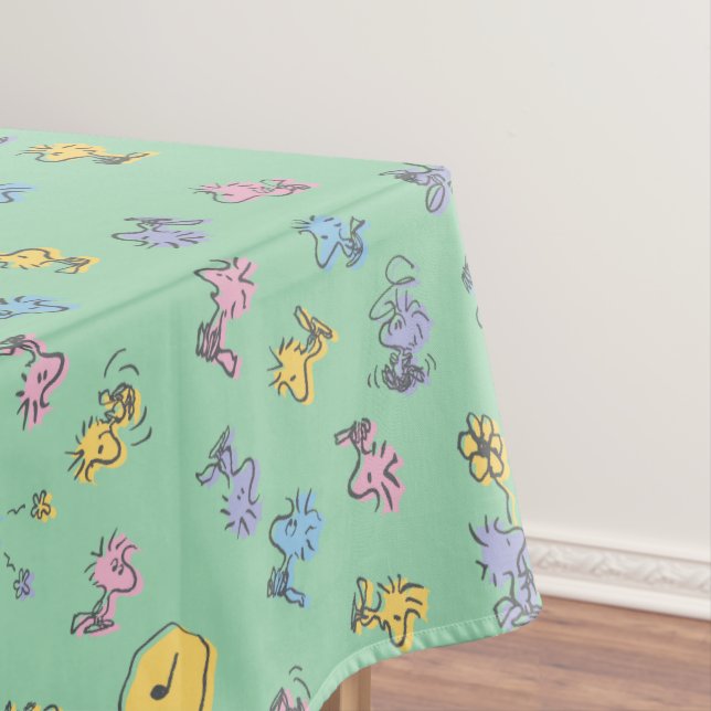 Woodstock Sugar Pop Art Pattern Tablecloth (In Situ)