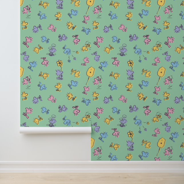 Woodstock Sugar Pop Art Pattern Wallpaper (Application)