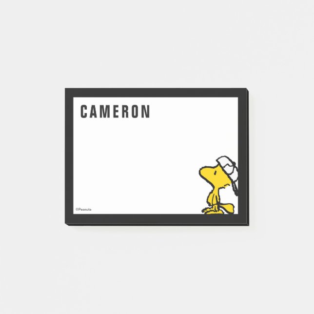 Woodstock Varsity Sports Letter | Add Your Name Post-it Notes (Front)
