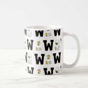 Woodstock Varsity Sports Letter Pattern Coffee Mug