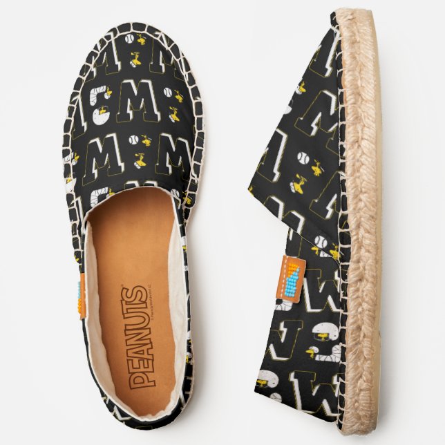 Woodstock Varsity Sports Letter Pattern Espadrilles (Side)