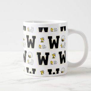 Woodstock Varsity Sports Letter Pattern Giant Coffee Mug
