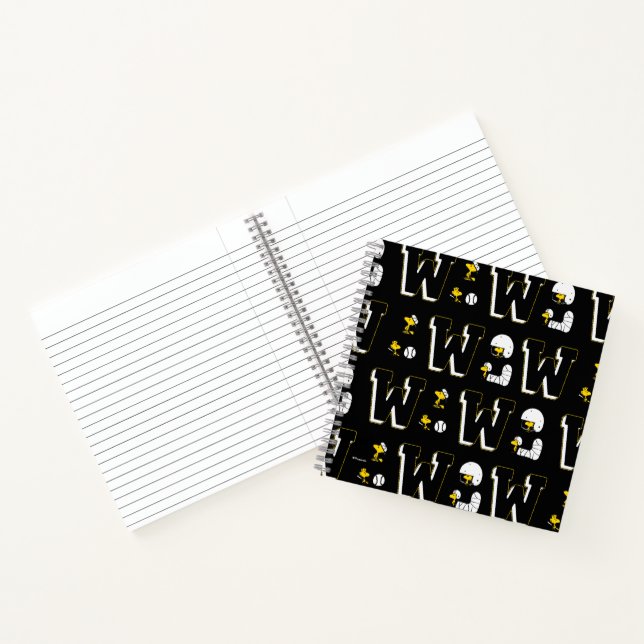 Woodstock Varsity Sports Letter Pattern Notebook (Inside)