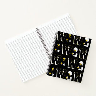 Woodstock Varsity Sports Letter Pattern Notebook