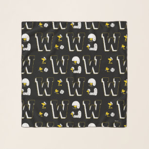 Woodstock Varsity Sports Letter Pattern Scarf