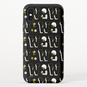 Woodstock Varsity Sports Letter Pattern iPhone X Slider Case