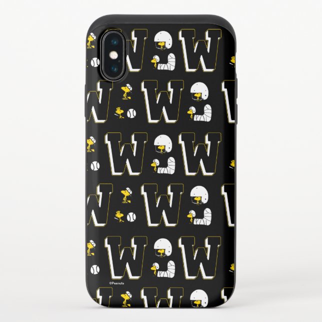 Woodstock Varsity Sports Letter Pattern Uncommon iPhone Case (Back)