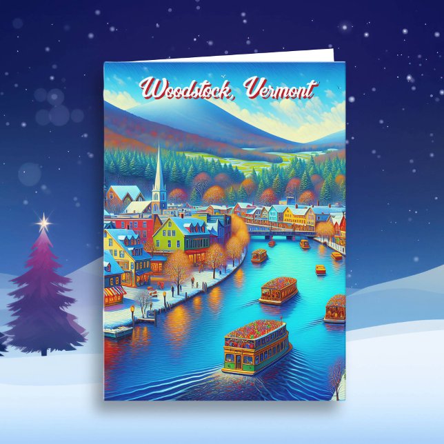 Woodstock, Vermont at Christmas time Card (Creator Uploaded)