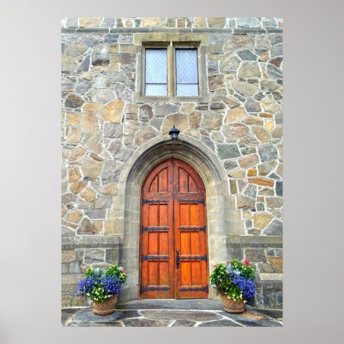 Woodstock Vermont Church Doors Poster