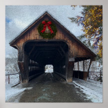 Woodstock Vermont Snowy Holiday