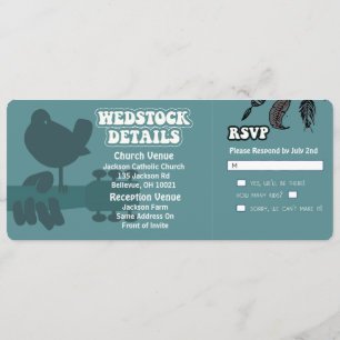 Woodstock-Wedstock Wedding Invitations